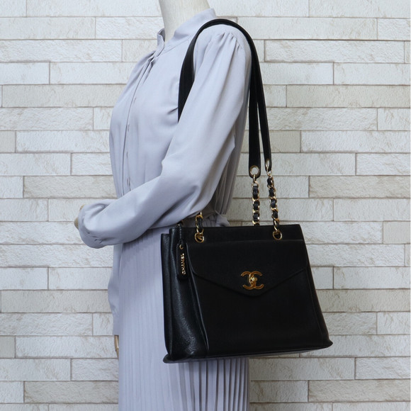 Chanel Black Cocomark Shoulder Caviar Bag - Picture 1 of 8